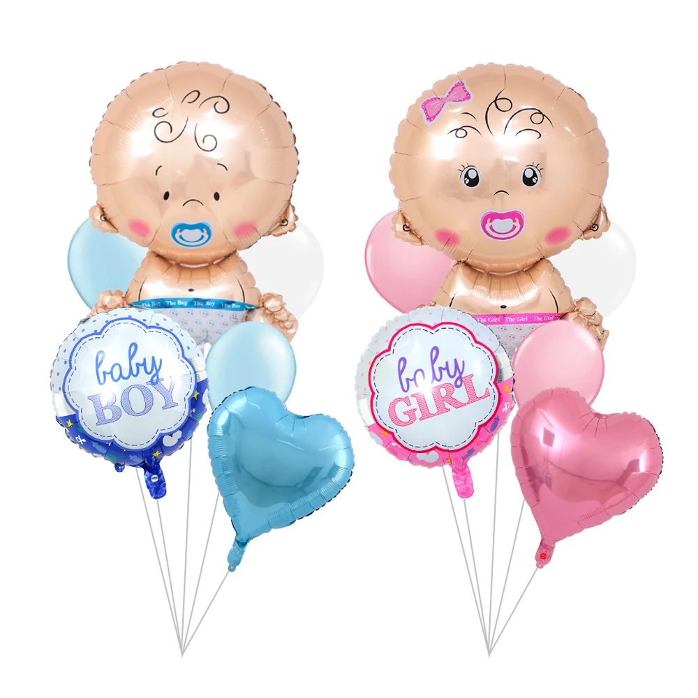 6 шт. Детские шарики короны для душа для мальчиков и девочек на день рождения Декор 18 дюймов сердце 2,3 г латексные шары Детские подарки игрушки надувные глобусы