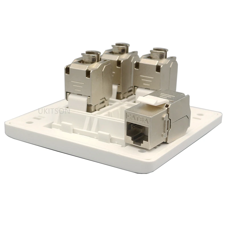 4 Ports CAT6A RJ45 Faceplate pic 4