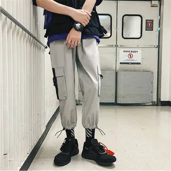 

Cargo Pants Women Pockets Loose High Street Pants Streetwear Casual Pencil Pants Fashion Version Autumn Men Womens Trousers