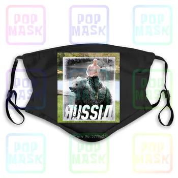 

E1Syndicate Vladimir Putin Wladimir Russia Ukraine Krim Bear Washable Reusable Mask with 2Pcs PM2.5 Filters 5 Layers