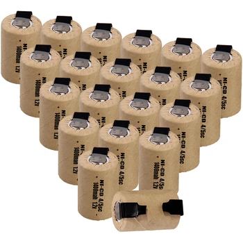 

20 pcs 4/5SC battery 1.2V batteries for power tools 1400mah nicd 3.3cm*2.2cm color random