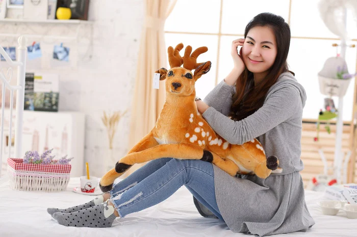 Simulation Sika Deer Stuffed Soft Deer for Kids Baby Plush Doll Toy Kid Gift