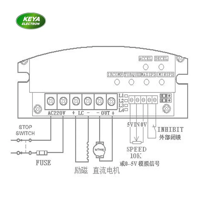 factory price high power 180v 220V 35A SCR DC motor controller 3kw 4kw Dc motor speed controller for PMDC series excited
