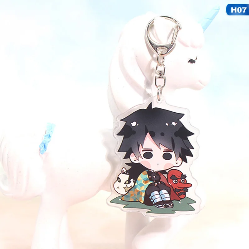 Аниме демон убийца: Kimetsu no Yaiba акриловый брелок для ключей Косплей Аниме Подарки