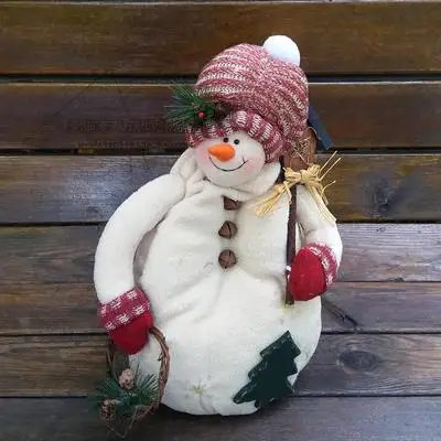 mom 30cm Плюшевый тканевый Снеговик кукла рождественский кулон-украшение семья четырех снеговиков лучший рождественский подарок - Цвет: mom 30cm