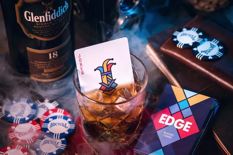 Hui qi Poker Edge Deck Америка импорт игральные карты цветок вырезанная Коллекционная карта