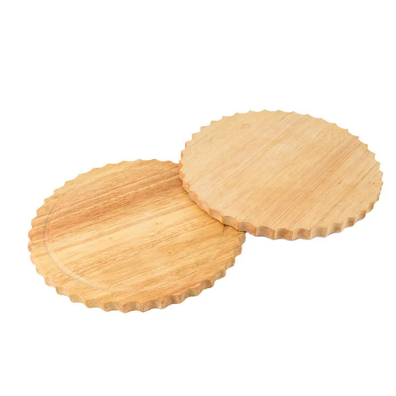 9 дюймов резиновый деревянный нож для пиццы креативный в виде подсолнуха говядины тарелки хлеба круглые разделочные доски подносы для сервировки еды