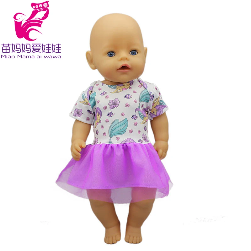 Кукольная одежда для новорожденных 43 см, кукла для новорожденных, Одежда для животных, платье, голова куклы, Цветочная лента для 18 дюймов, комплект одежды для кукол