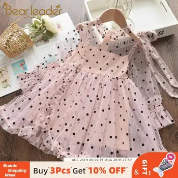 

Bear Leader Girls Dress New Fashion Kids Girl Polka Dot Elegant Princess Dresses Lace Embroidery Children Kid Clothing Vestidos