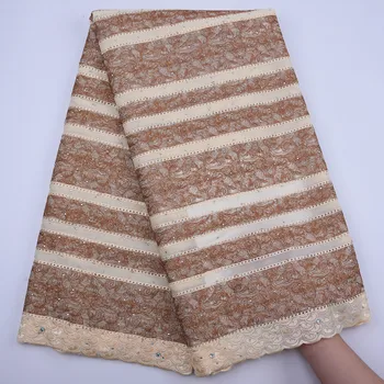 

2020 Design High Quality Men African Lace Fabric Nigerian Cotton Embroidery Lace French Swiss Voile Lace Fabrics for Dress