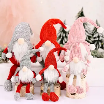 

3pcs Christmas Swedish Gnome Tomte Handmade Santa Doll Toy Ornaments Home Decor 517E