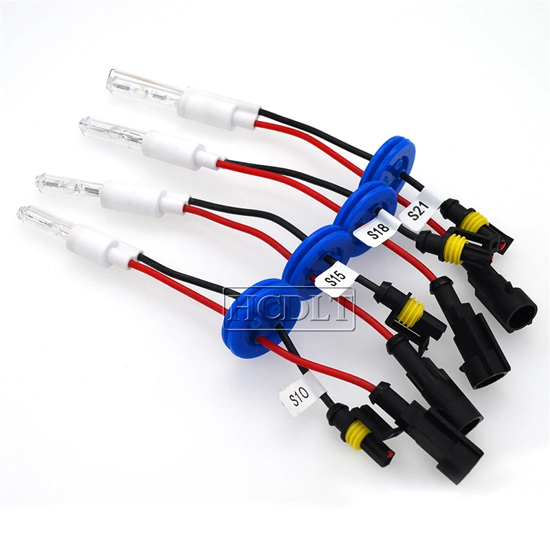 HCDLT 2PCS 12V 35W 55W Car Headlight Bulb Lamp S10 S15 S18 S21 Replacement For 2.2 2.5 2.8 3.0 Inches BiXenon Projector Lens (2)