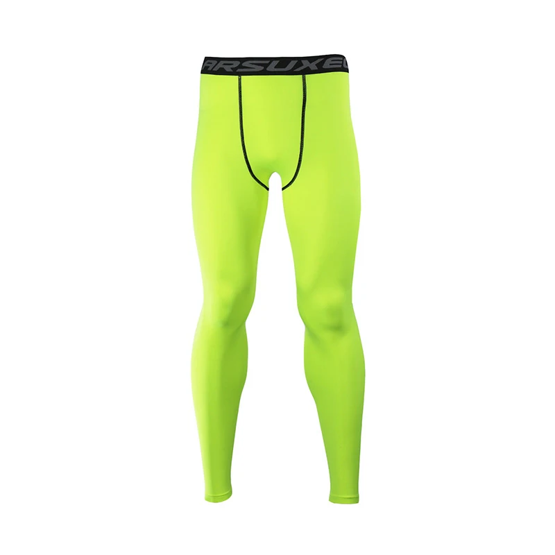 Новые мужские велосипедные обтягивающие штаны Спортивная одежда для ног дышащий стрейч Быстросохнущий для езды на велосипеде/бега/йоги - Цвет: Зеленый
