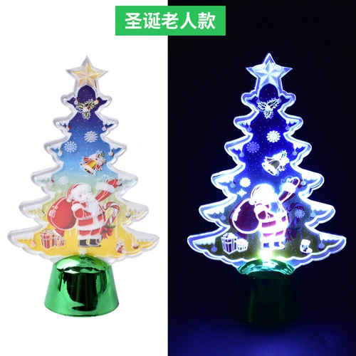 Christmas creative gifts Santa snowman tree colorful flash children Christmas small gift LED lights - Цвет: 1