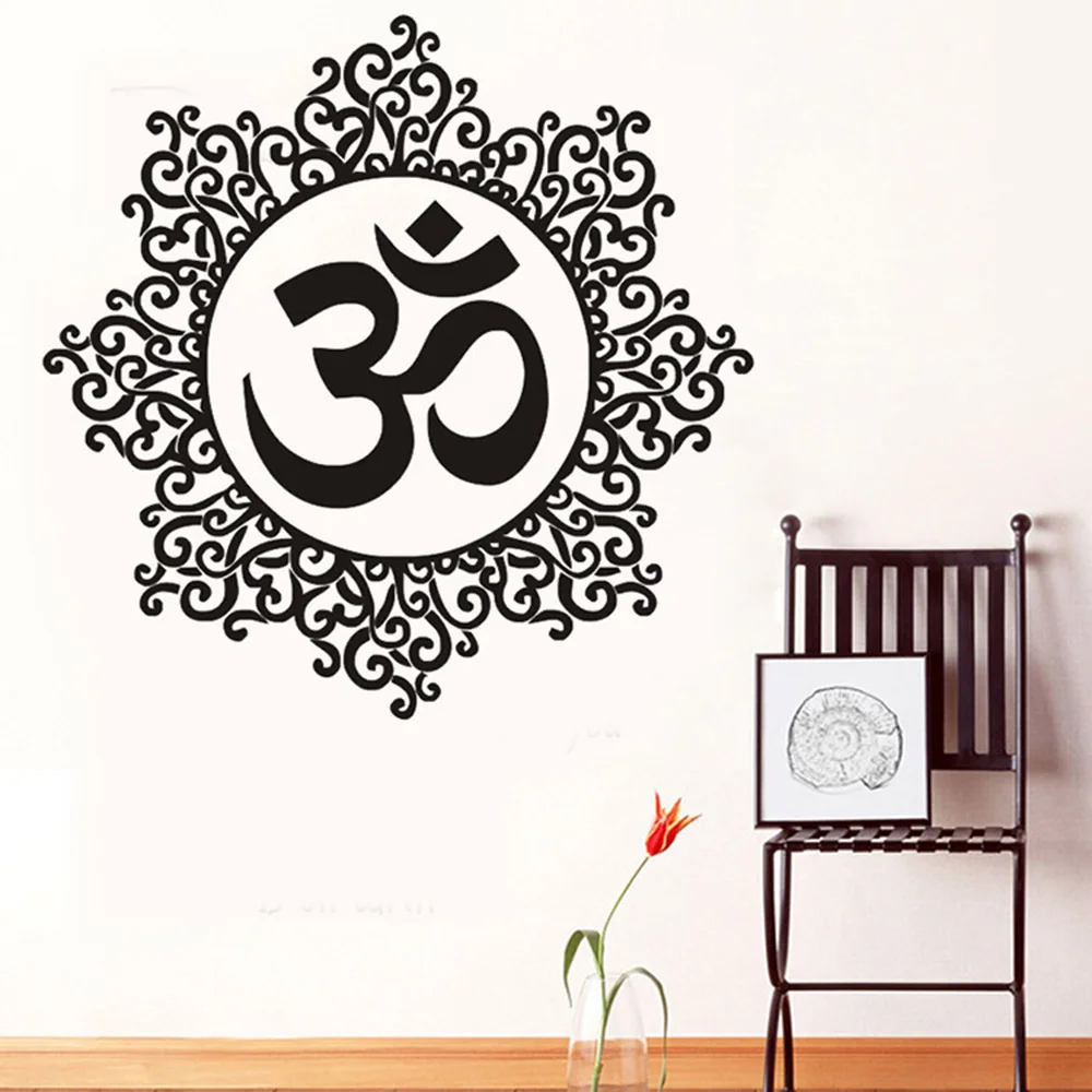 Наклейка на стену в виде цветка мандалы ПВХ водонепроницаемые росписи для