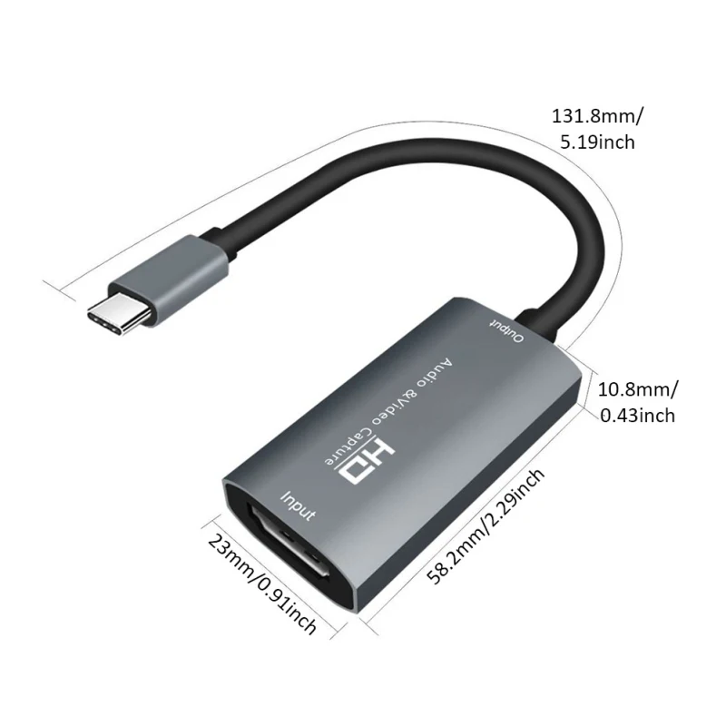 HDMI к USB C Карта видеозахвата HD 1080P Тип видео захвата Настольная игра Запись