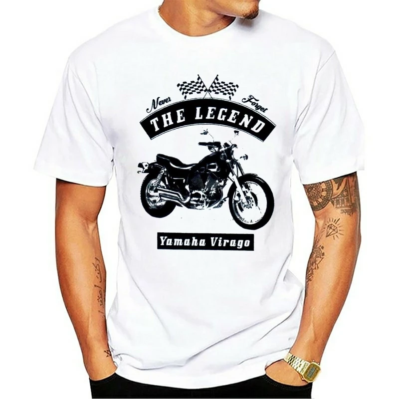 Футболка Yam Virago Bike Motorrad брендовая летняя Стильная мужская футболка с круглым