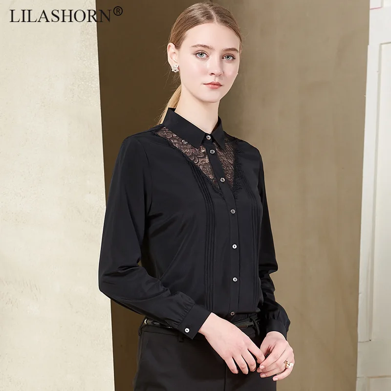 women s blouses and tops silk floral office formal casual shirts plus large size 2019 summer sexy H