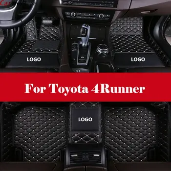 

Automotive interior Double layer Carpet Car Floor Mats Leather Waterproof Pads Auto Mat Carpet For Toyota 4Runner