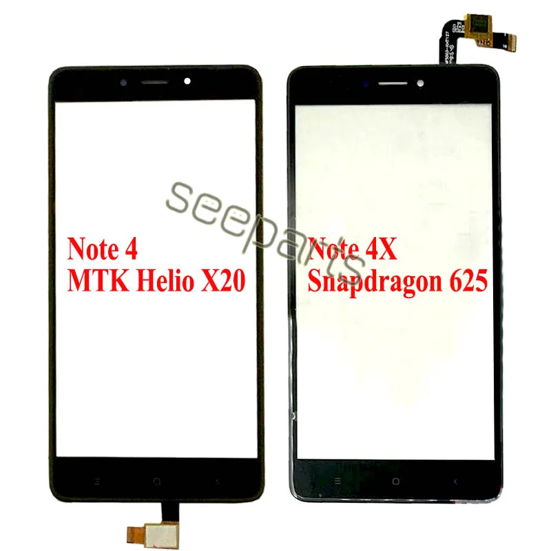 Для Xiaomi Redmi Note 4 4X ЖК-дисплей сенсорный экран Переднее стекло сенсор дигитайзер Note4 Note4X телефон запасные части