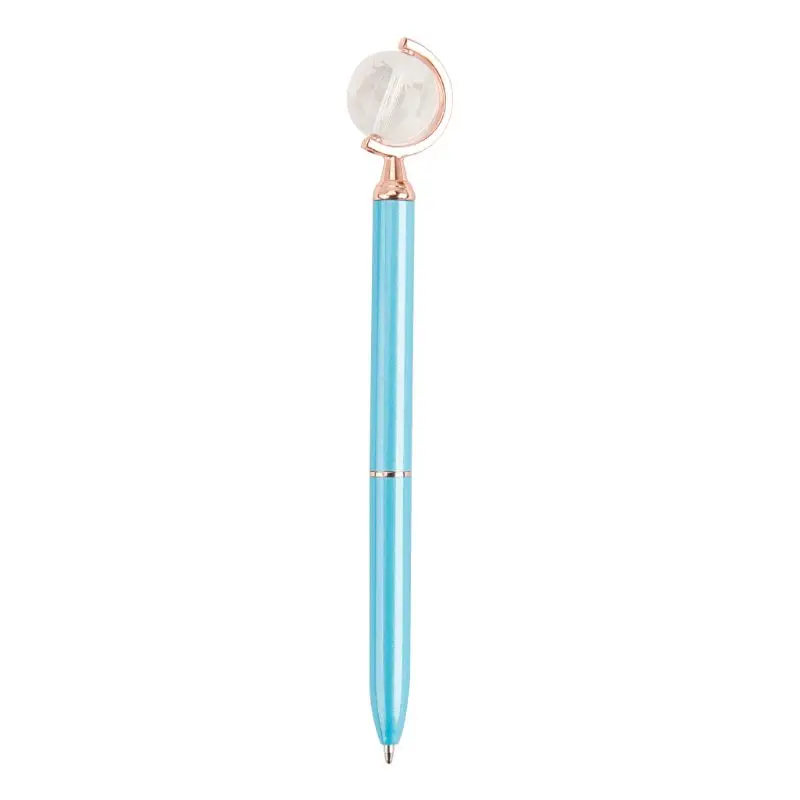 Light Blue Круглая шариковая ручка, металлическая милая Шариковая ручка, школьные офисные канцелярские принадлежности, канцелярские принадлежности X6HB - Цвет: Light Blue