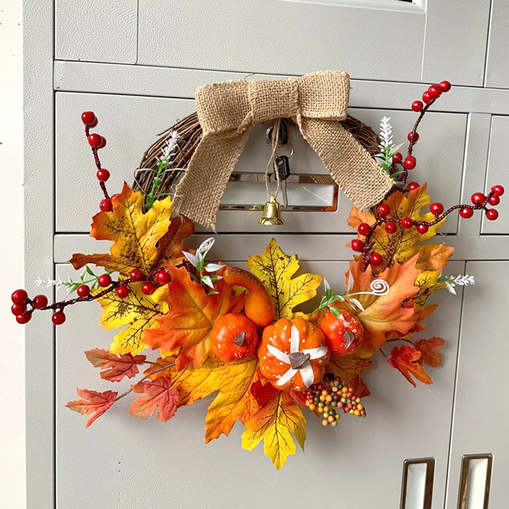 Christmas Halloween Artificial Wreath Party Home Decoration Supplies Gift Autumn Harvest Door Garland Thanksgiving Christmas Halloween Artificial Wreath Party Home Decoration Supplies Gift Autumn Harvest Door Garland Thanksgiving