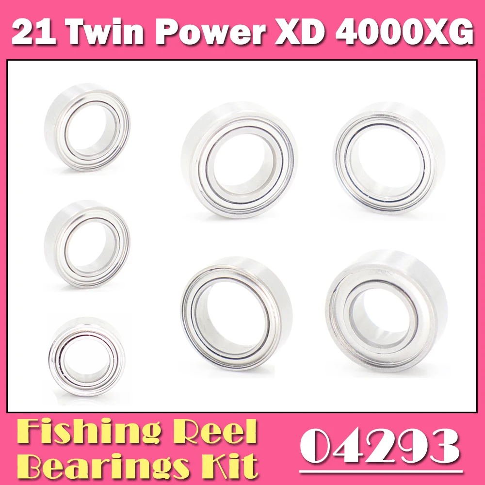 Fishing Reel Stainless Steel Ball Bearings Kit For Shimano 21 Twin Power XD 4000XG 5000XG 04293/294 Spinning Reels Bearing Kits 