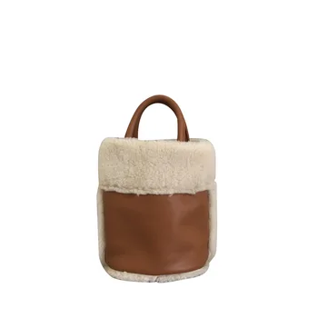 

2019 Color Pack Stylish Leather One-shoulder Slash Small Bucket