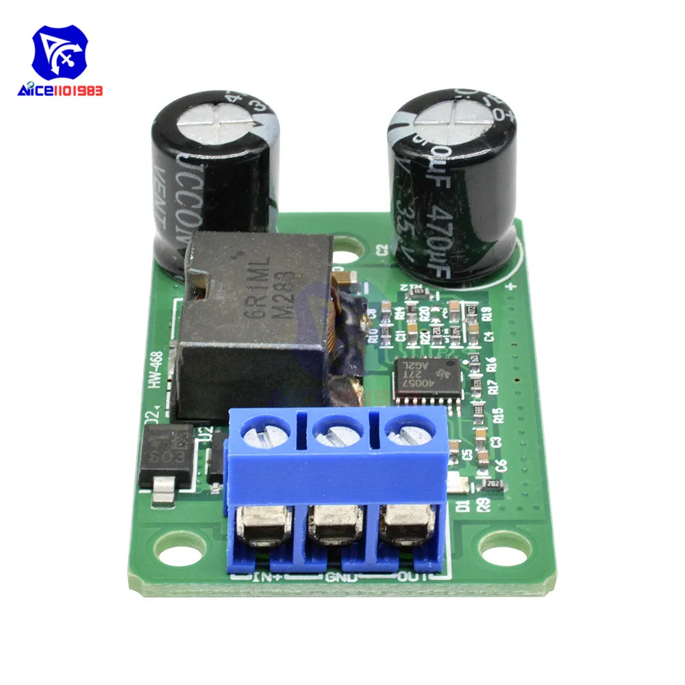 Diymore DC 9 35V до 5V 5A 25W понижающий преобразователь источник питания регулируемый
