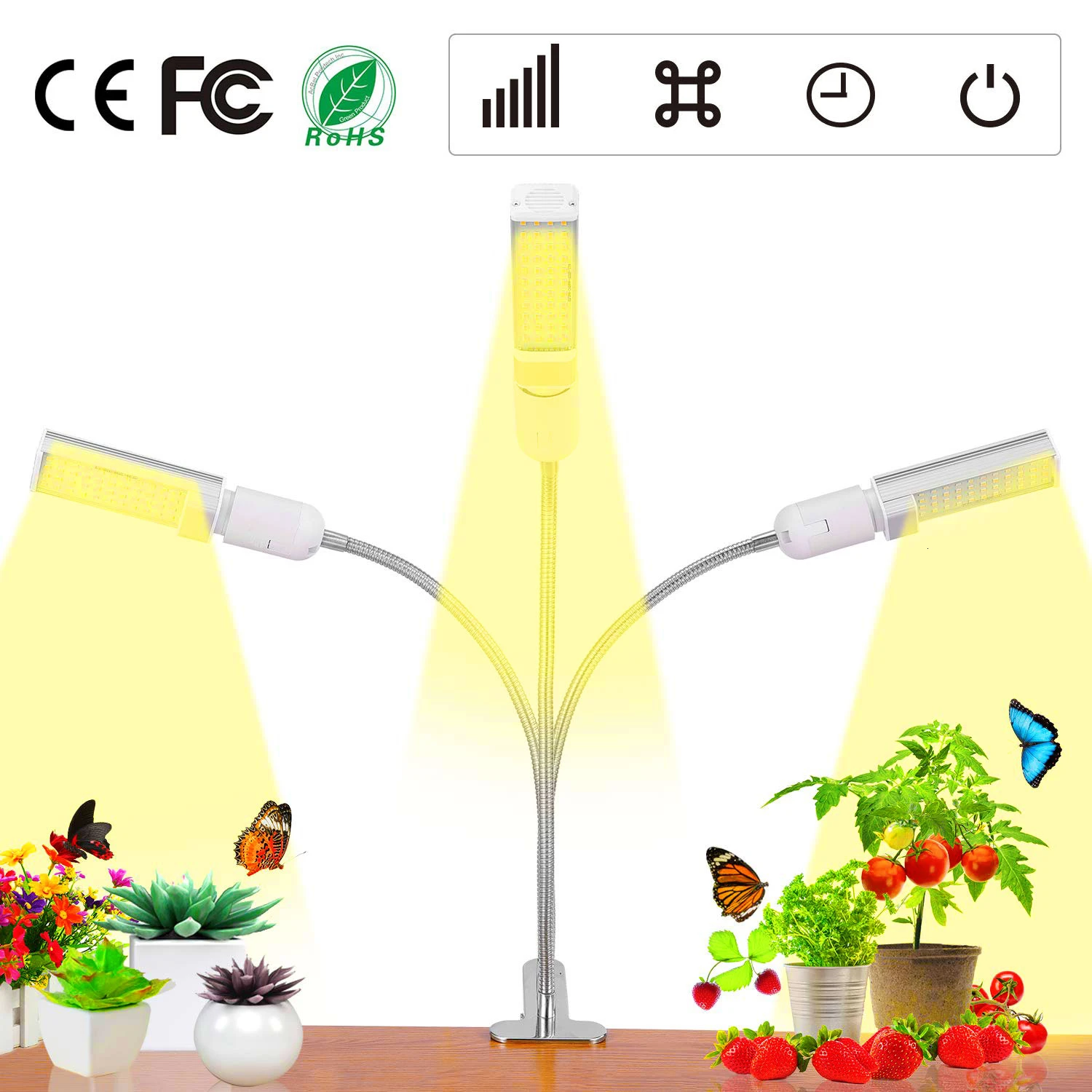 

Binval 45W/72W Full Spectrum LED Plant Light Auto ON&Off with 3/6/12H Timer for House Plants Seedling Growing Blooming Fruiting
