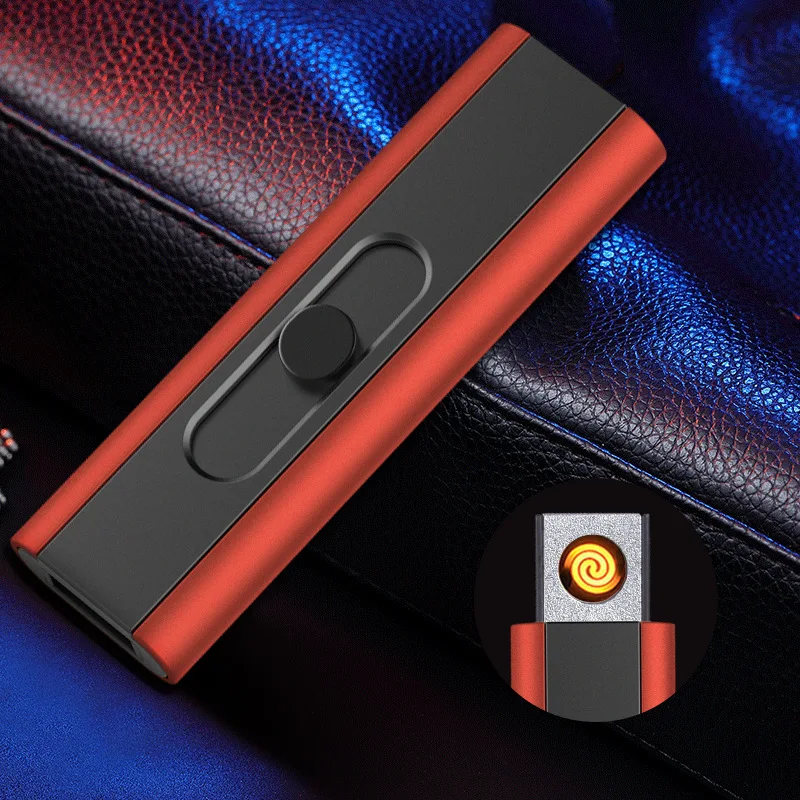 

USB Charging Flameless Electric Lighter Windproof Double-sided Cigarette Lighters Windproof Lighter Smoking Gadgets for Men