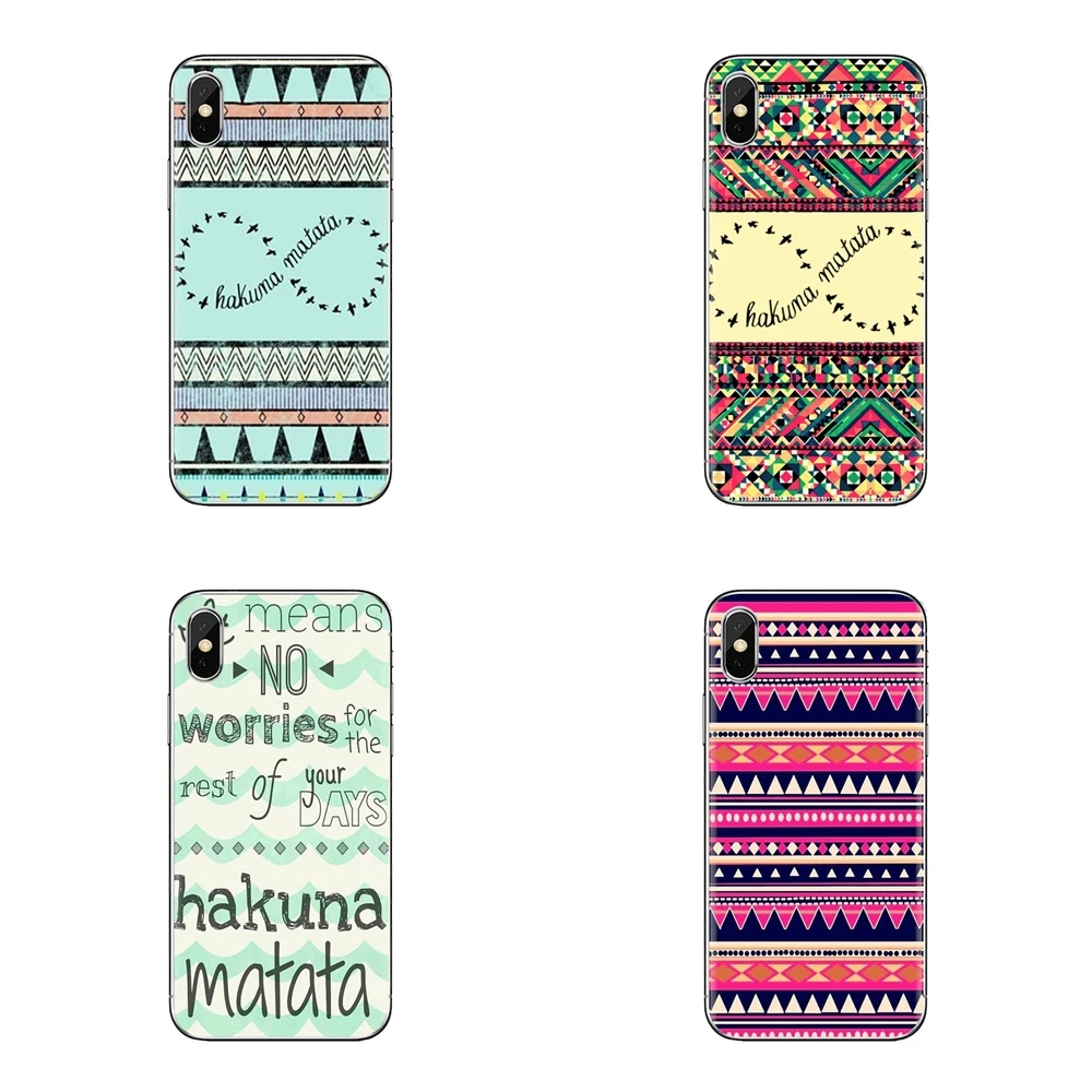 Hakuna Matata Aztec Andes Tribal для samsung Galaxy S3 S4 S5 Mini S6 S7 Edge S8 S9 S10 Plus Note 3 4 5 8 9 мягкий прозрачный