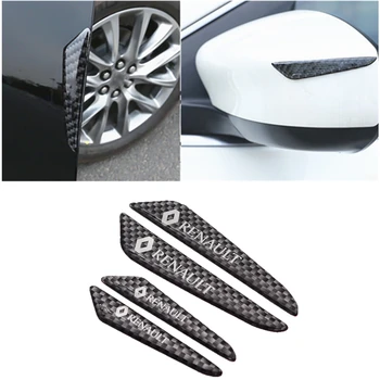 

4pcs For Renault logo Car Door Anti-collision Bumper Strip Guards Auto Door Side Protector Sticker Scratches For Renault