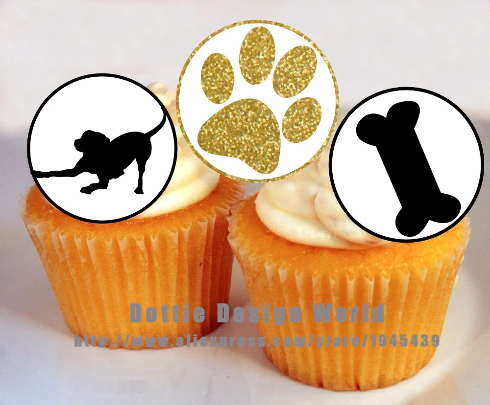 Decoration De Gateau Theme Chien 24 Pieces Papier De Riz Pour Gateau Biscuits Cupcake Anniversaire Mariage Fournisseur De Fete Aliexpress