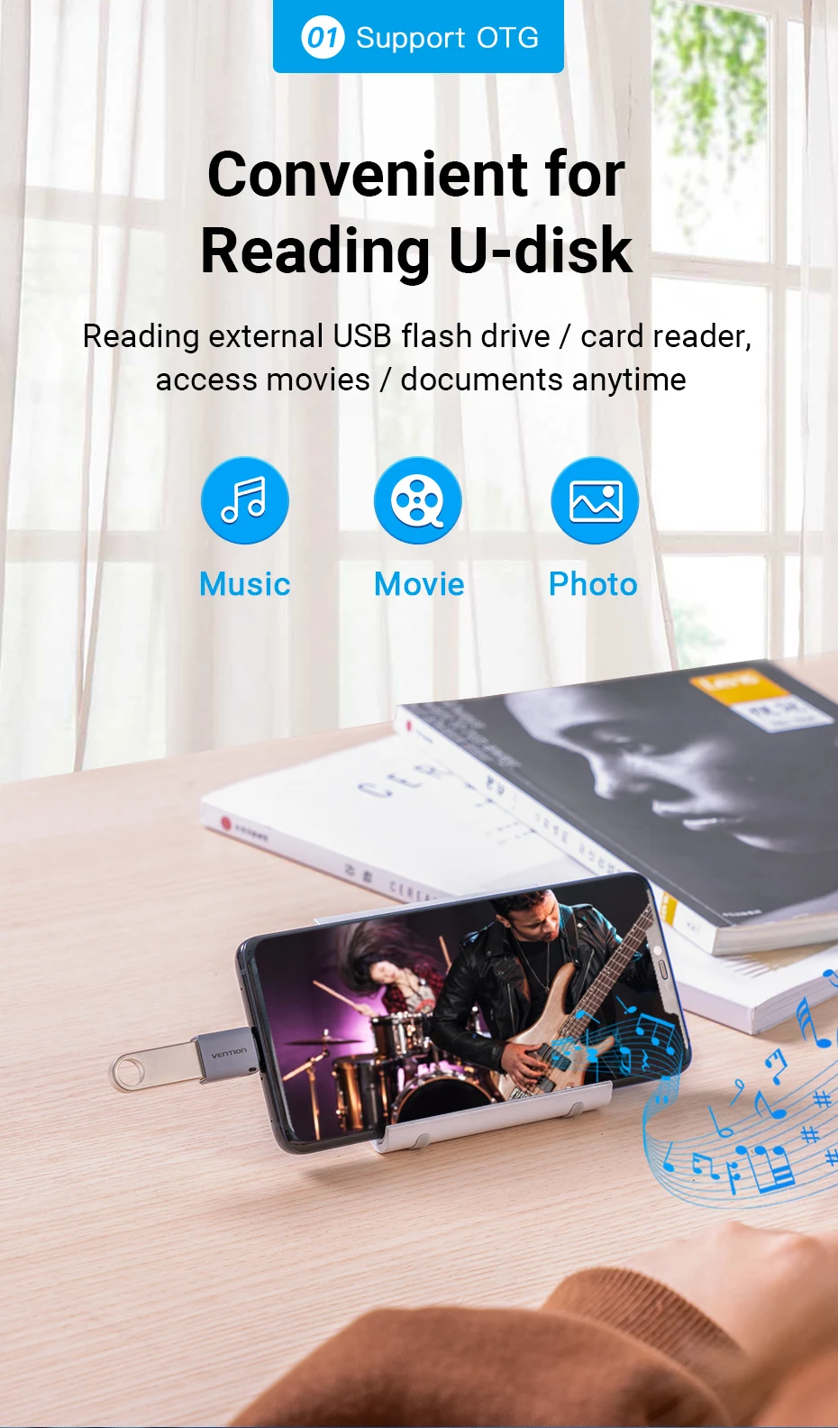 Vention Type C to USB Adapter Type C Male to USB 3.0 Female OTG Cable Converter for Macbook Pro Samsung S20 S10 USB OTG Adapter