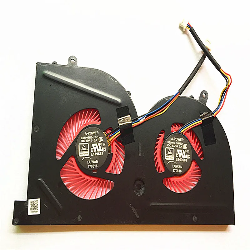 Новый ноутбук cpu кулер для MSI GS63VR MS-17B1 17B2 16K2 16K3 GS73 GS62 серии вентилятор охлаждения DC5V