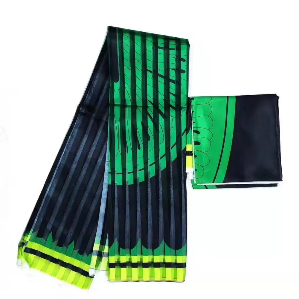 MJ1201006s8 Высокое качество цифровой печатный воск дизайн Африканский атлас Ткань Органза Шелковый узор атласная шелковая ткань для белого цвета вечернее платье - Цвет: MJ1201006s8