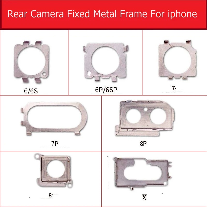 Задняя камера металлический кронштейн держатель для iphone X XS MAX 6 6s 7 8 Plus Основная камера металлическая рамка Кронштейн пластина запасные части