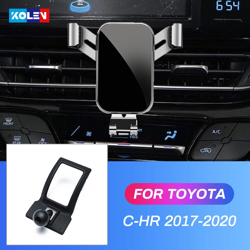 

Car Mobile Phone Holder For Toyota C-HR 2017 2018 CHR 2017 2018 2019 Air Vent Mobile Phone Stand Mount Cradle Clip GPS Bracket