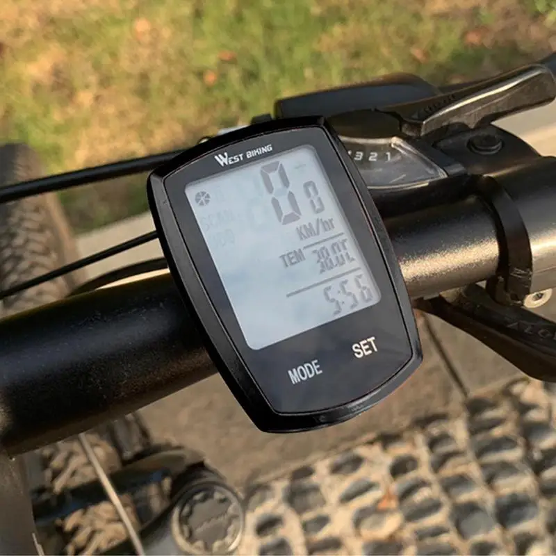 WEST BIKING велосипедный Спидометр Компьютер непромокаемая подсветка сенсорный экран Спидометр Одометр секундомер для велоспорта