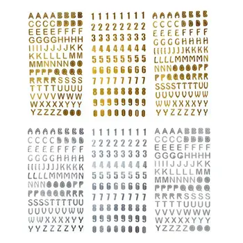 

3 Pcs/set UV Epoxy Filling Material DIY Album Hand Account Sticker Alphanumeric Decorative Stickers Q0KE