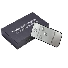 Оптический переключатель аудио av-сплиттер 3 в 2 выход с ИК-пультом дистанционного волоконно-оптического переключателя диспенсер