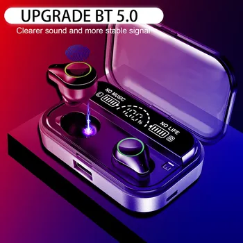 

Wireless Earbud TWS T10 BT 5.0 Sports Waterproof Mobile Power Smart In-ear Headset Charging Box For Iphone Xiaomi Samusng