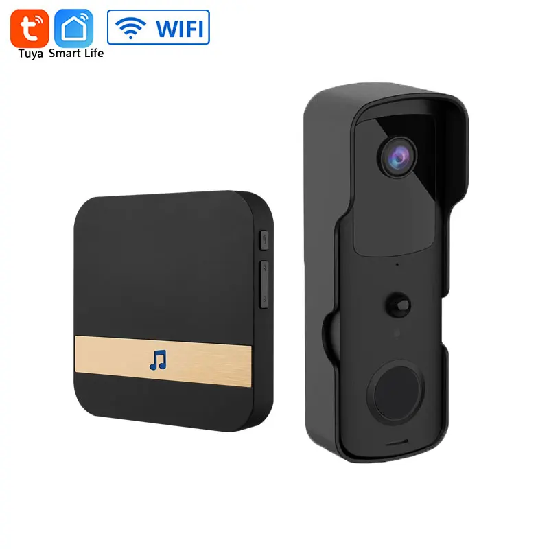 touch screen intercom 1080P WiFi Tuya Smart Video Doorbell IP54 Waterproof Camera Video Intercom Doorbell Two-Way Audio Works With Alexa Google Home video door phone Door Intercom Systems