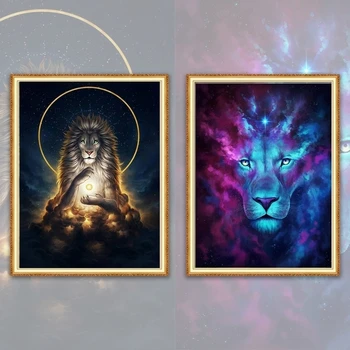 

Lion Religion Full Square/Round Stones Animal 5D Diamond Painting Diamond Embroidery Diamond Mosaic Rhinestone Picture Diamant
