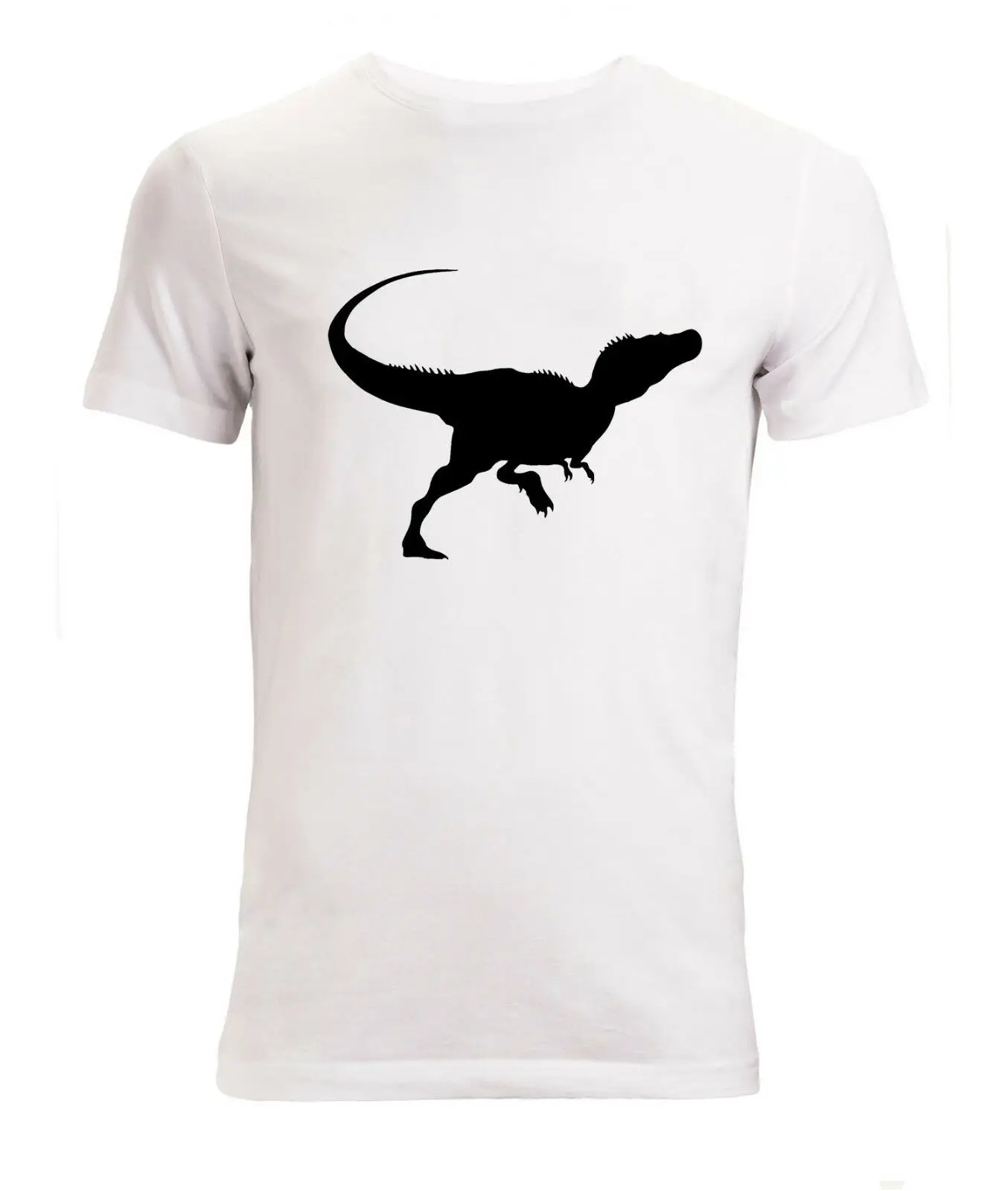 T Rex динозавр Силуэт Логотип Мужская (женская в наличии) футболка белая| |