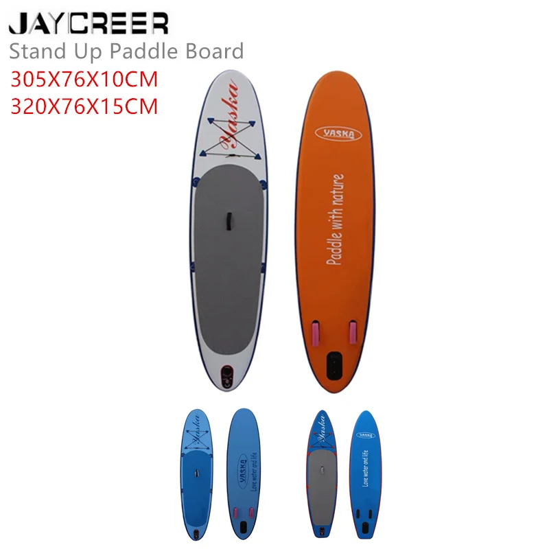 

JayCreer Inflatable Stand Up Paddle Board (6 Inches Thick) With SUP Accessories & Carry Bag , Bottom Fin Youth & Adult Standing