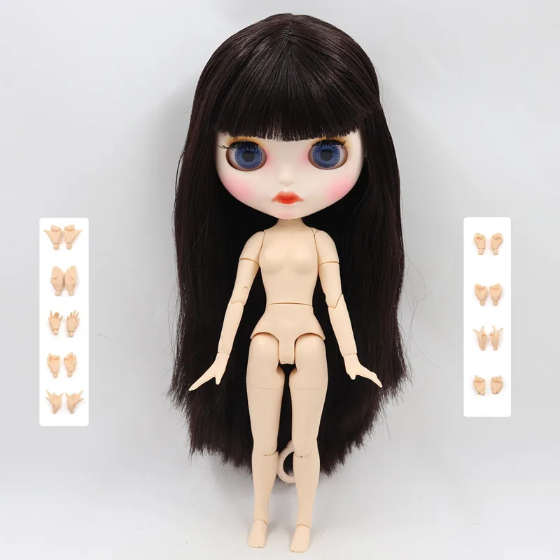 ICY Fortune Days factory blyth doll 1/6 шарнирное тело новое матовое лицо губы Смешанные черные прямые волосы DIY sd Подарочная игрушка - Цвет: like the pic