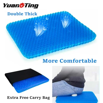 

YuanTing Car Up Grande Gel Cushion Seat Double Design Thick with Non-Slip Cover for Relieving Sciatica