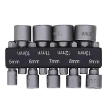 

9pcs/set 5mm-13mm Hex SocketS Sleeve Nozzles Nut Driver Set Screwdriver Set Schroevendraaier Set Bits Sets Tools